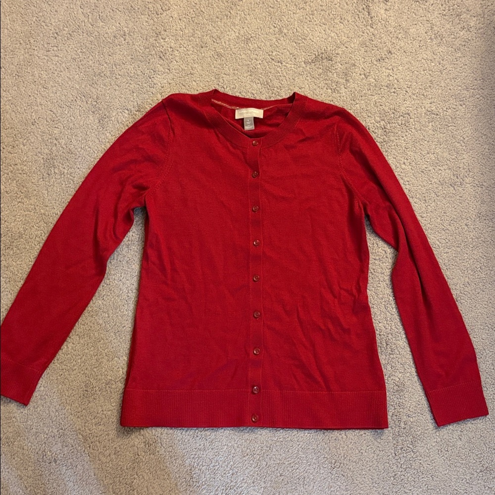 Banana Republic Rich Red Merino Wool Sweater